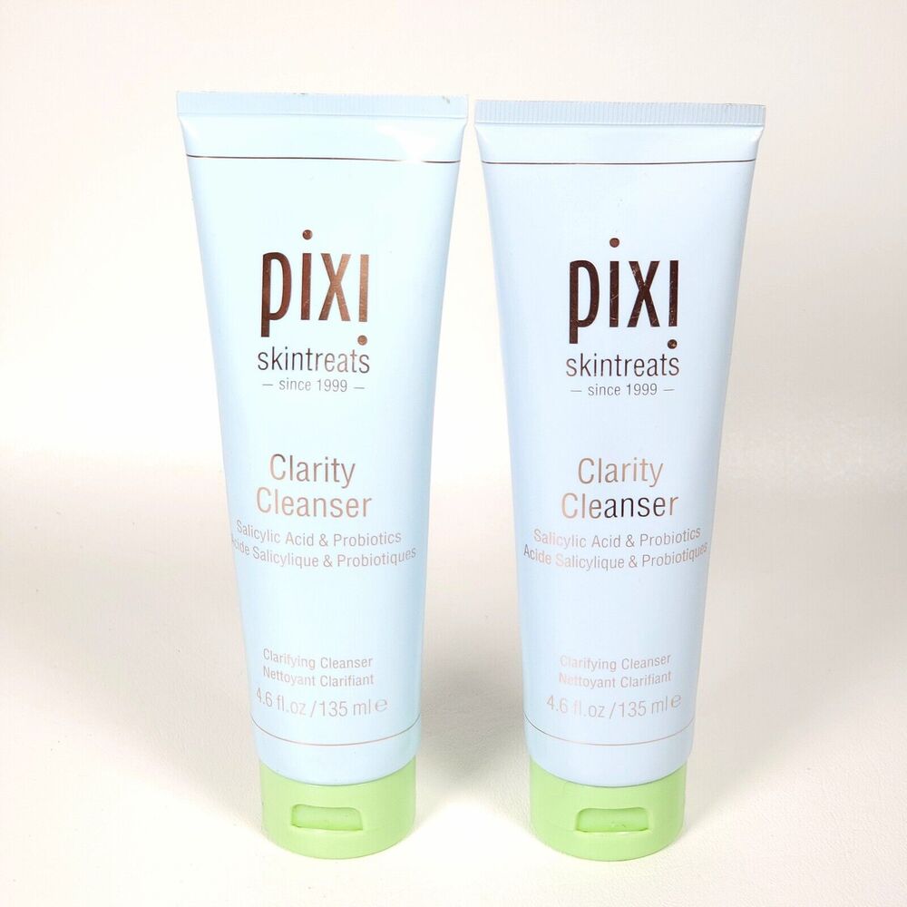 2 Pixi Skintreats Clarity Cleanser Salicylic Acid & Probiotics 4.6 Fl Oz NEW